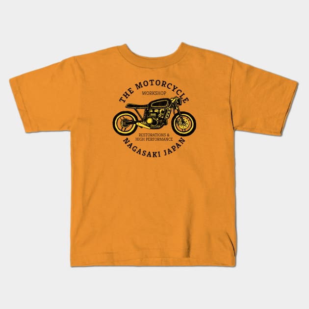 The Motorcycle Workshop Kids T-Shirt by Siegeworks